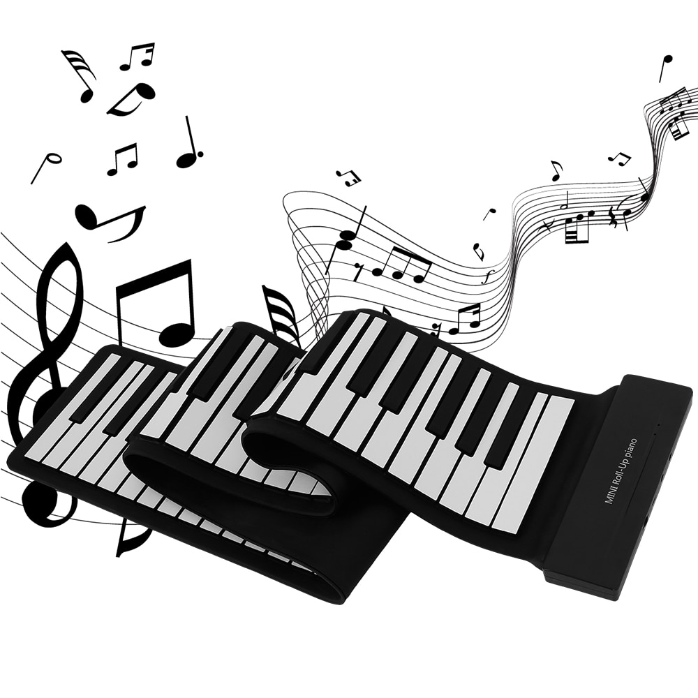 Bærbar 88 tangenter fleksibel roll up piano sammenleggbar elektronisk keyboard usb oppladbart elektronisk piano keyboard orgel