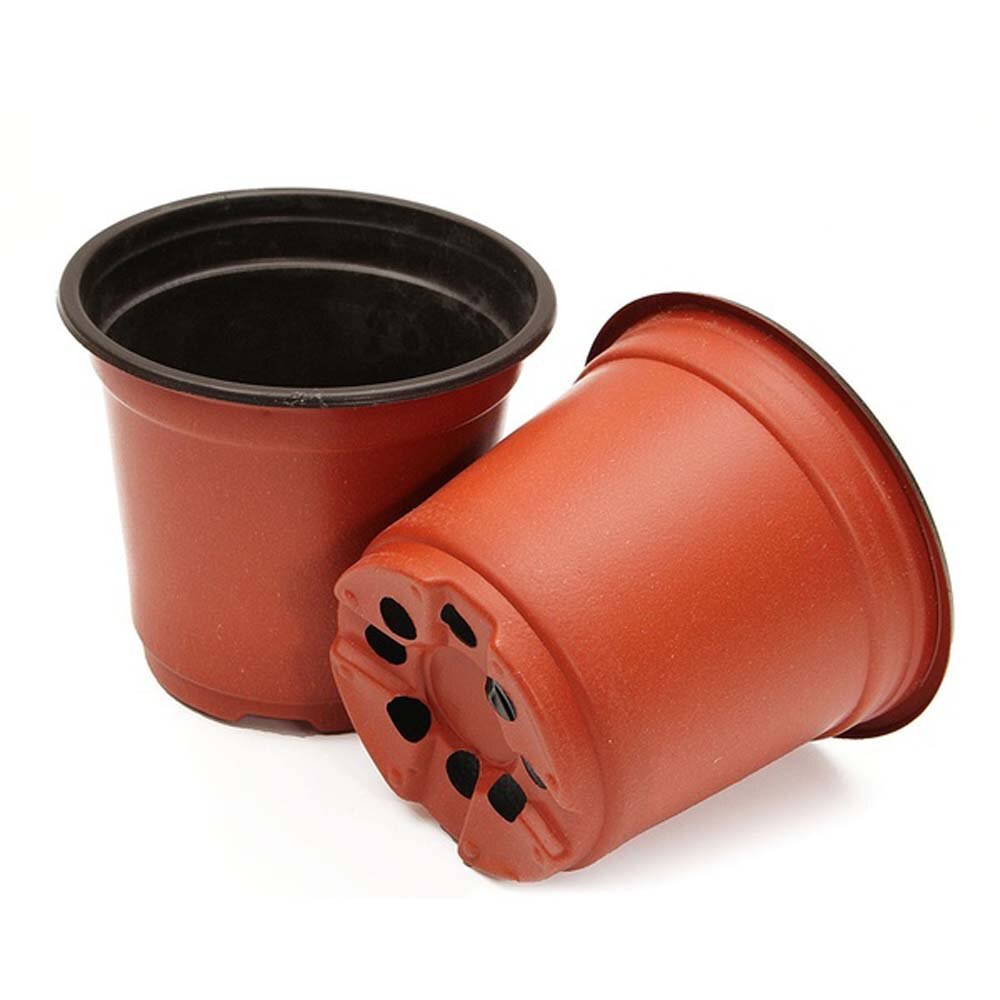 10 stk mini plante hageartikler barnehagepotter myk plast rund blomsterpotte terrakotta barnehage planter hjem dekor