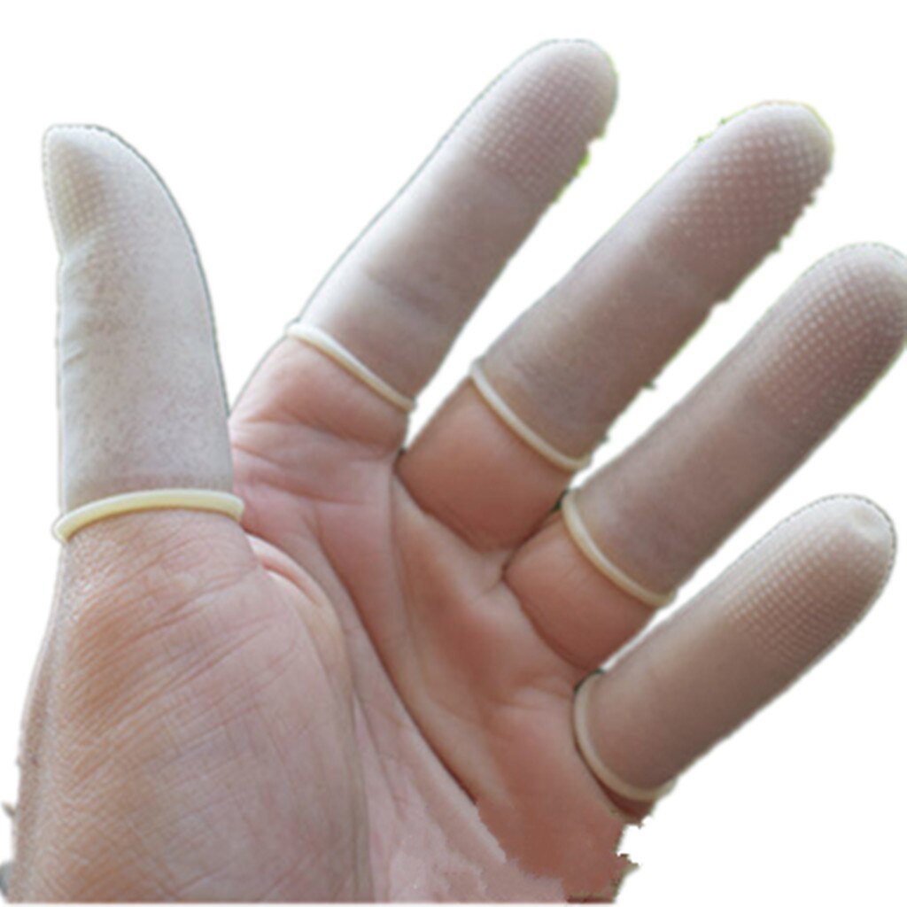 100Pcs Waterdichte Rubberen Latex Vinger Handschoenen Voor Afwas Wasserij Huishouden Vinger Babybedjes Vingertop Beschermende Disposable: E