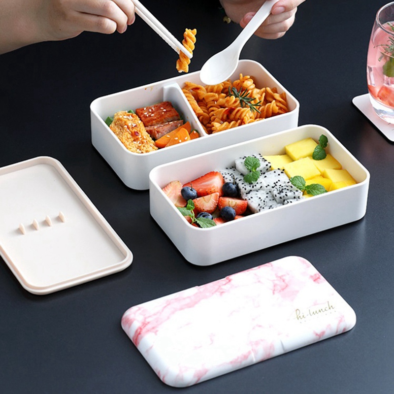 Bento Box LunCH Box Food Container with Cutlery Set for Adults and Kids Microwave Dishwasher Safe Bento
