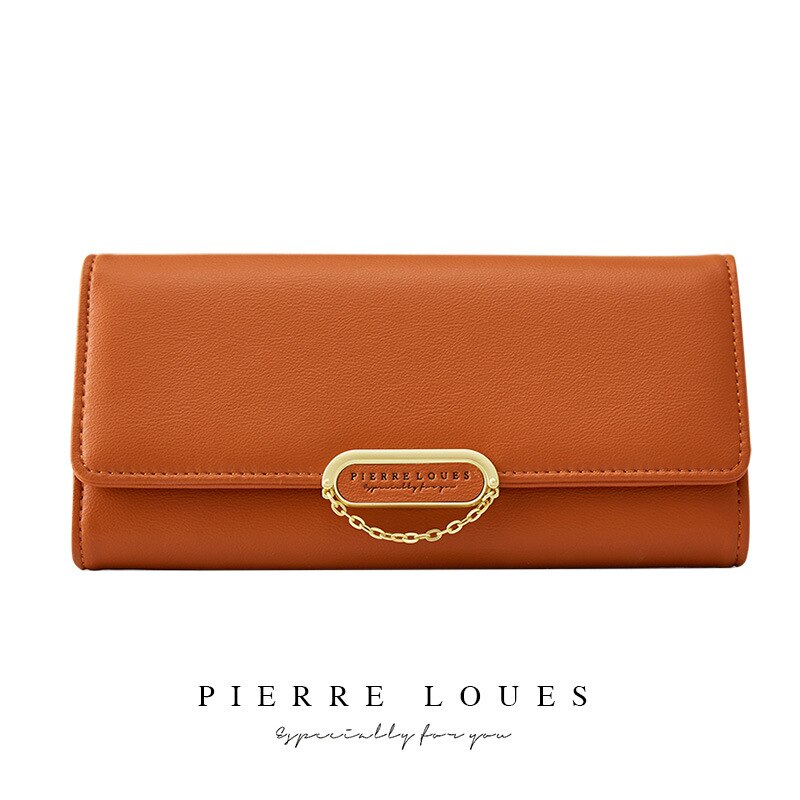 Frauen Brieftasche Einfache frauen Kupplung in Mikrofaser Leder Koreanischen Lange Brieftasche brieftasche: braun