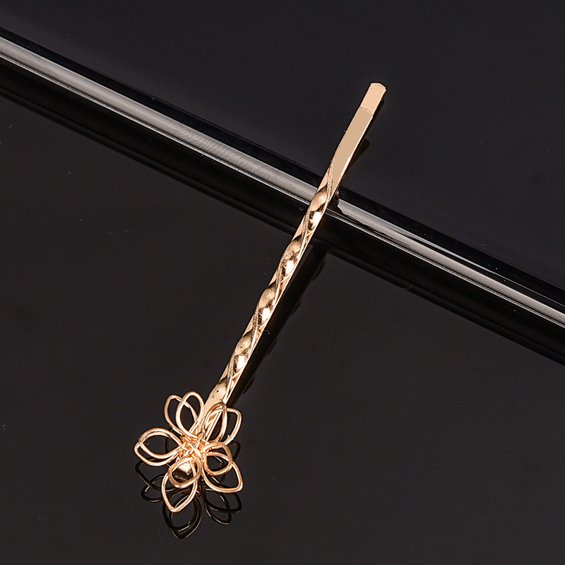Pinzas para el cabello de Metal simples de Corea, alfileres para mujer, tocados, horquillas dulces, pasadores, accesorios para el cabello, , triangulación de envíos