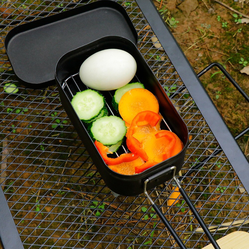 Aluminum Alloy Lunch Box Stainless Picnic Box Ourdoor Dinner Pail Travel Camping food Containe Breafast Storage Dinnerware
