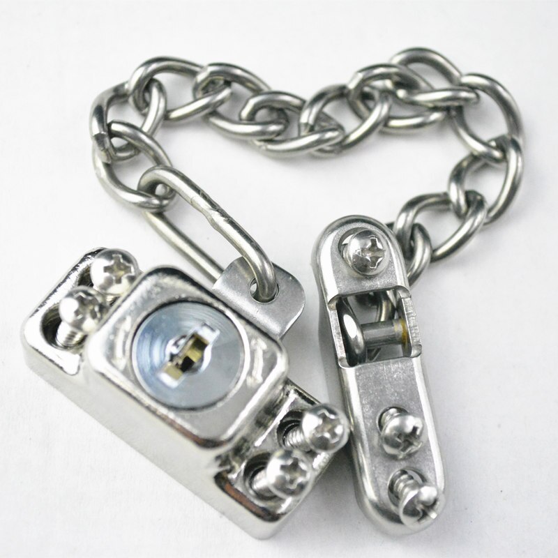 Stainless Steel Window Chain Lock Guard Door Restrictor Child Safety Security Chain Lock for Flat Open Windows Anti Theft
