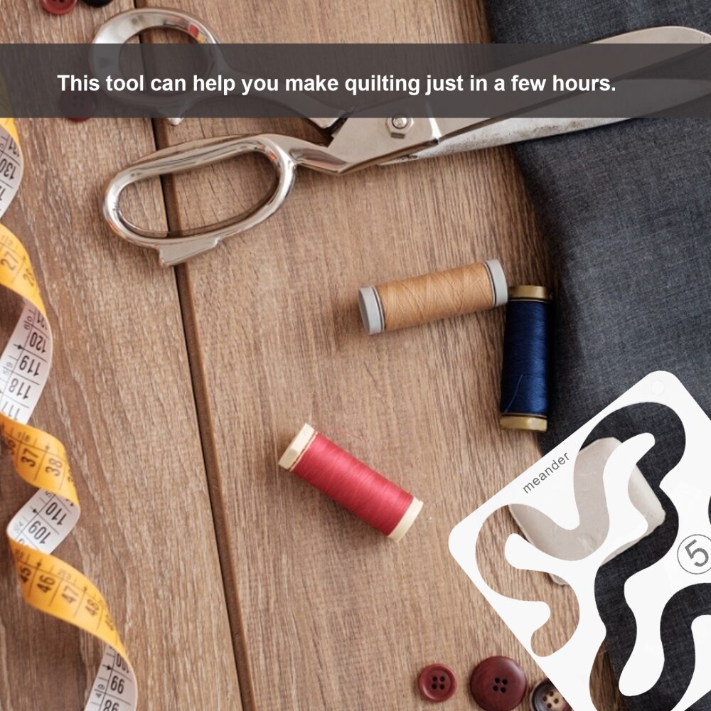 1pc Quilting Templates Meander Ruler Template Machine Quilting Rulers for Home