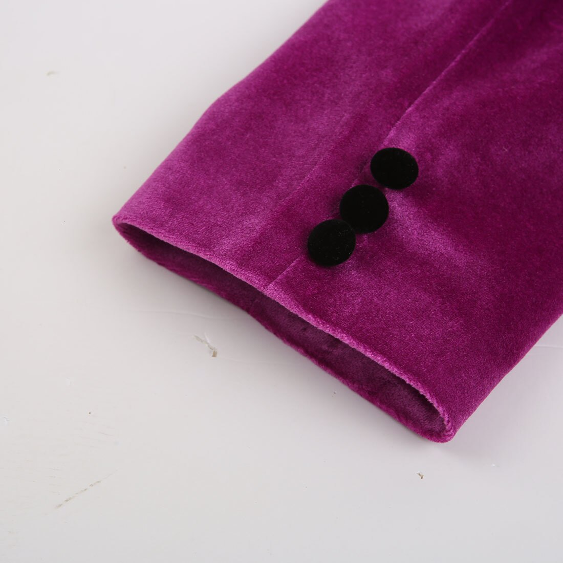 PYJTRL-Chaqueta de terciopelo brillante para hombre, chal de solapa para , traje de graduación, ropa de escenario para novio y boda, color púrpura claro, Otoño e Invierno