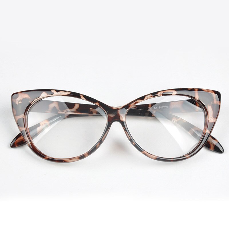 Gafas de ojo de gato de Retro negro las mujeres gafas Vintage cristal transparente gafas