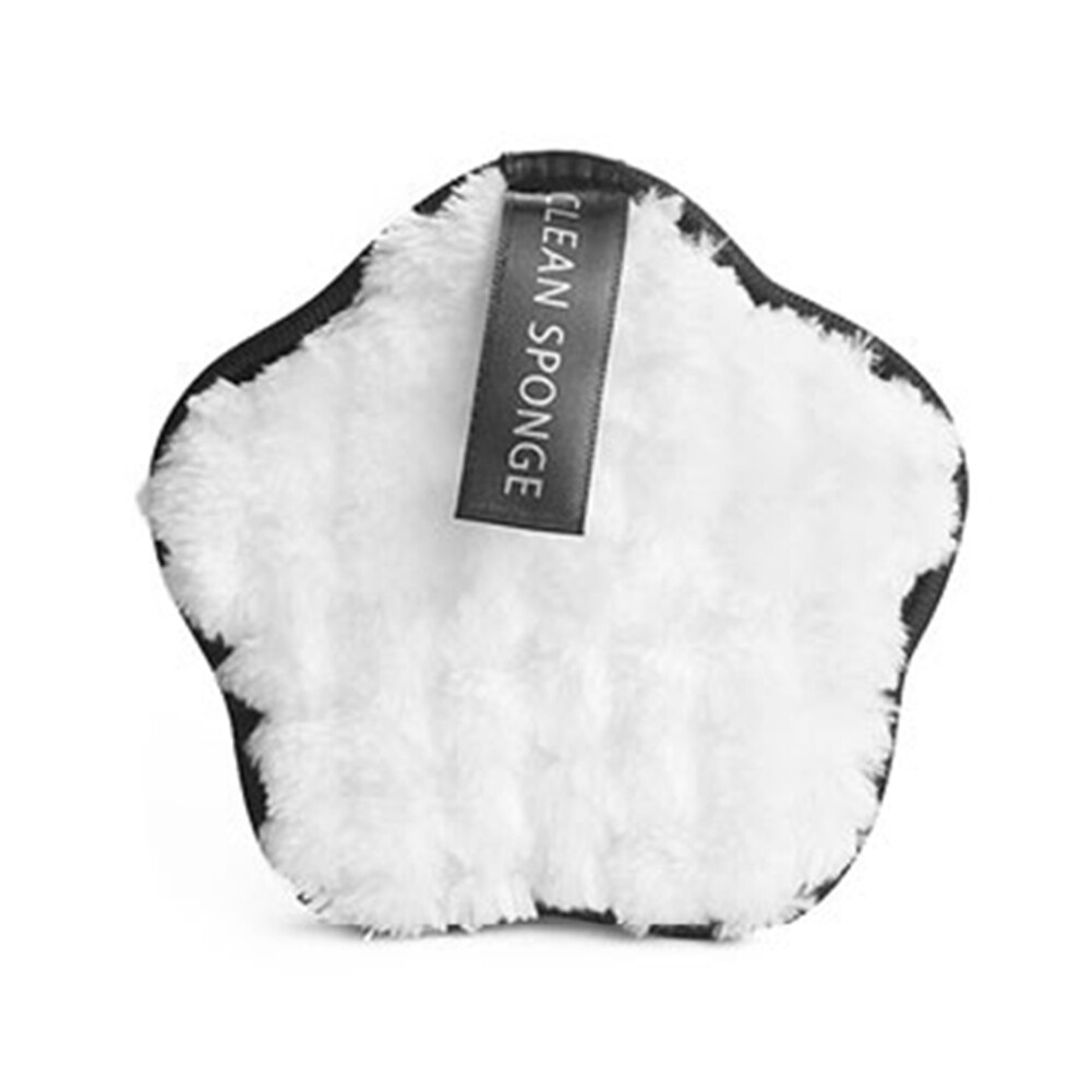 Reusable Face Cleaner Puff Skin Cleaning Tool Star Shape Makeup Removal Sponge Reusable Cleansing Makeup Sponge: White