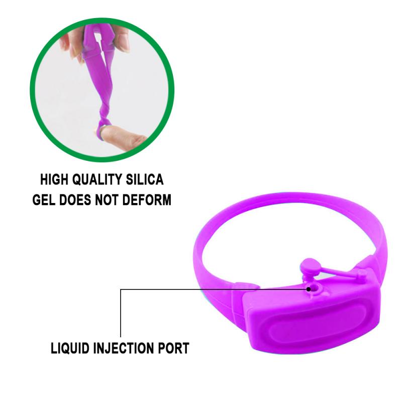 Hand Sanitizer Disinfectant Sub-packing Sanitizer Dispenser Pumps Silicone Bracelet Wristband Wearable Soap Dispenser