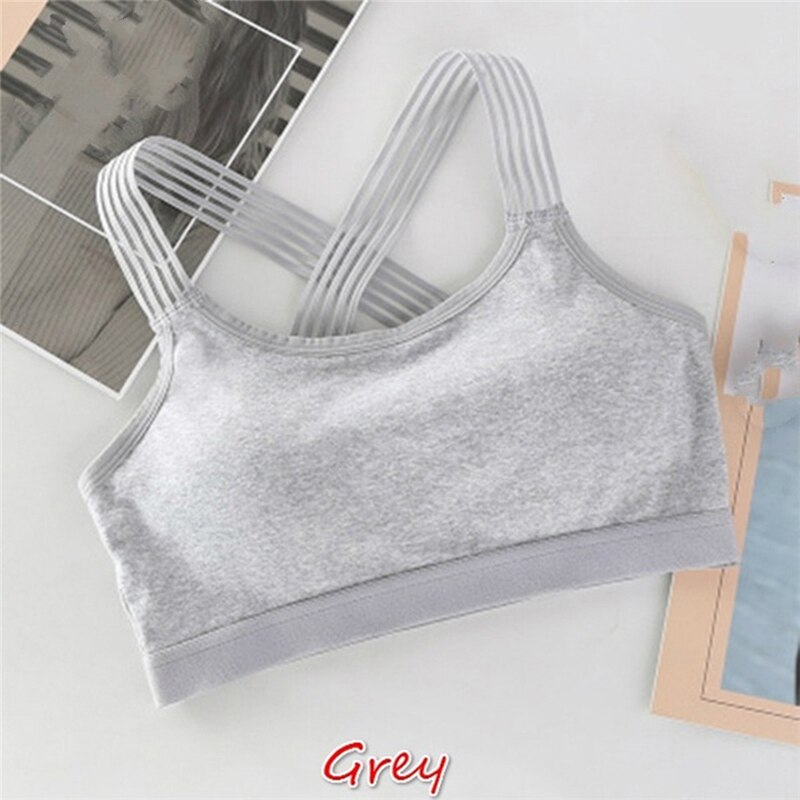 Women's Crop Top Sexy Bra Comfortable Without Steel Ring Bra Sports Tube Top 5 Color Special Shoulder Strap top sin tirantes: gray