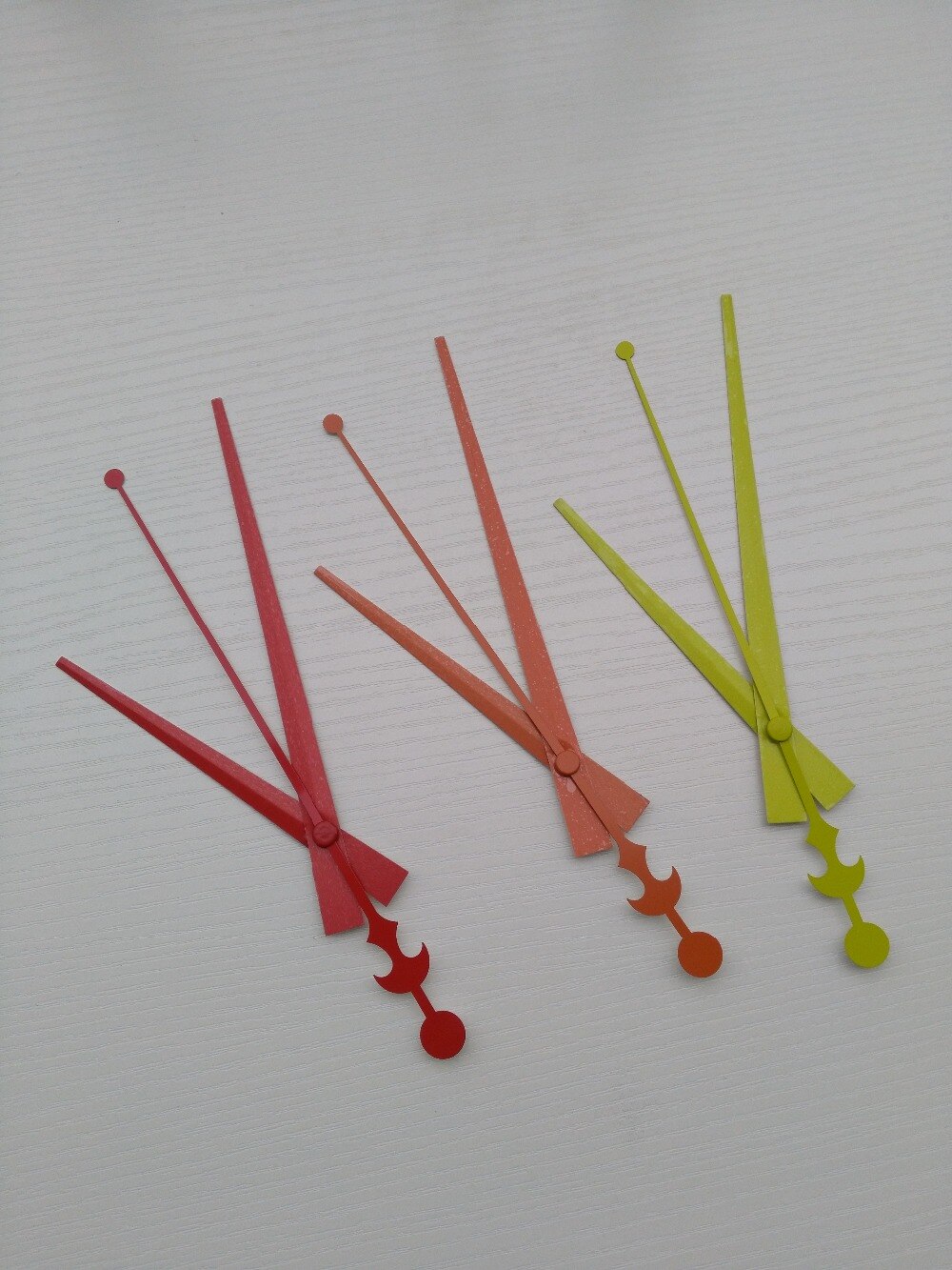 100Sets Metal Colorful Quartz Clock Arms DIY Clock Hands Clock Parts Accessories