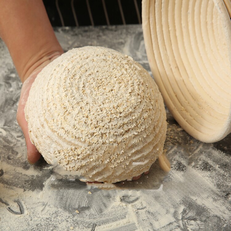 Round Rattan Bread Proofing Basket with Cover Sourdough Proving Basket Bread Rising Baskets Bakery/Cafe