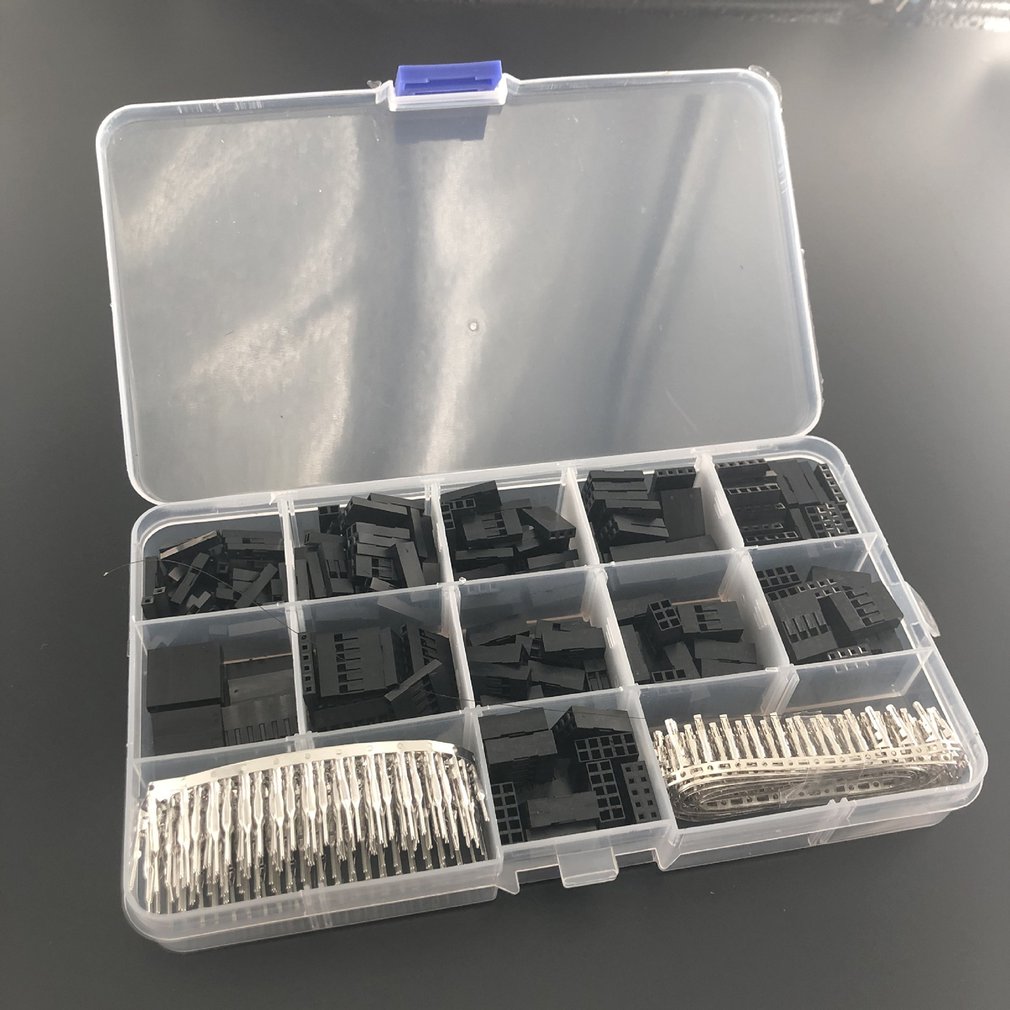 Kit de connecteurs Dupont pour câbles jumpers, 620mm, 2.54 pièces, broches mâles et femelles à sertir