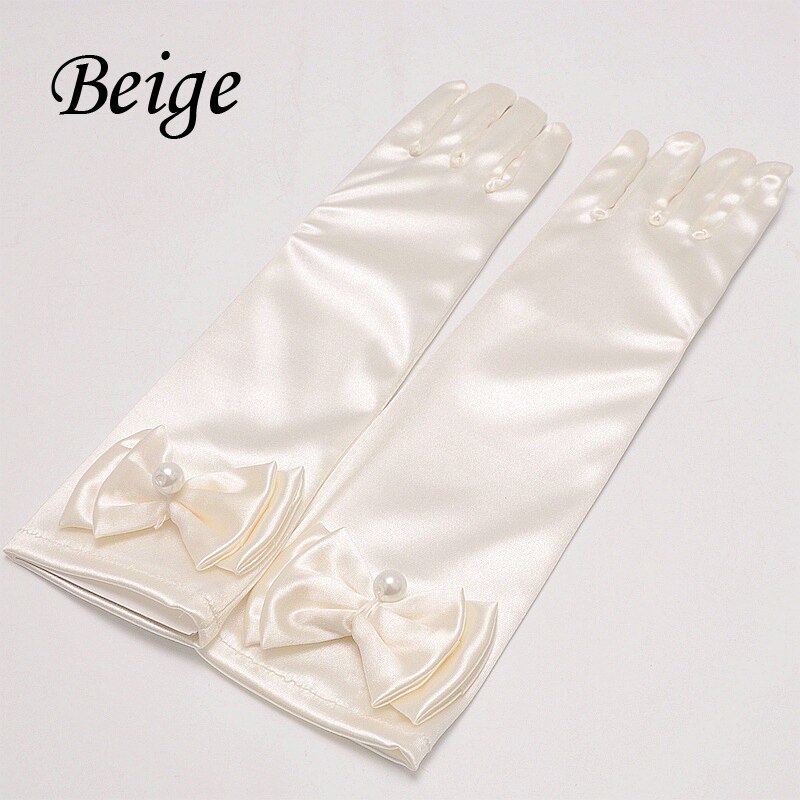 Cosplay Handschuhe für Mädchen Lange Prinzessin Handschuhe Mädchen Handschuhe Geburtstag Hochzeit Kleid Satin Handschuh mit Bogen Kostüm Zubehör: 6