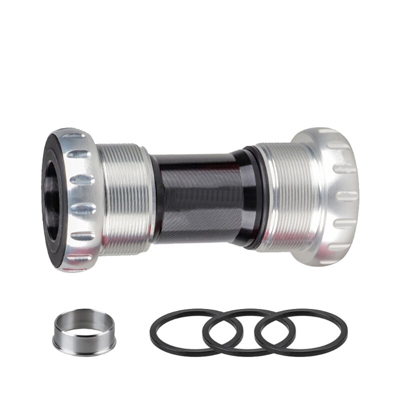 MTB BIKE 24 22MM Sealed BB Set / Ceramic Bottom Bracket Bearing Bike Thread Kit SRAM GXP Prowheel Crankset Part: bright silver