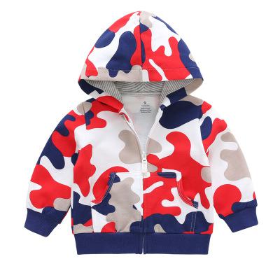 1 Pcs Kinderen Hooded Jassen Jongen Meisjes Katoenen Camouflage Rits Lange Mouwen Casual Baby Polka Dot Bloem Outdoor Jassen 6-24M: 4 / 9m