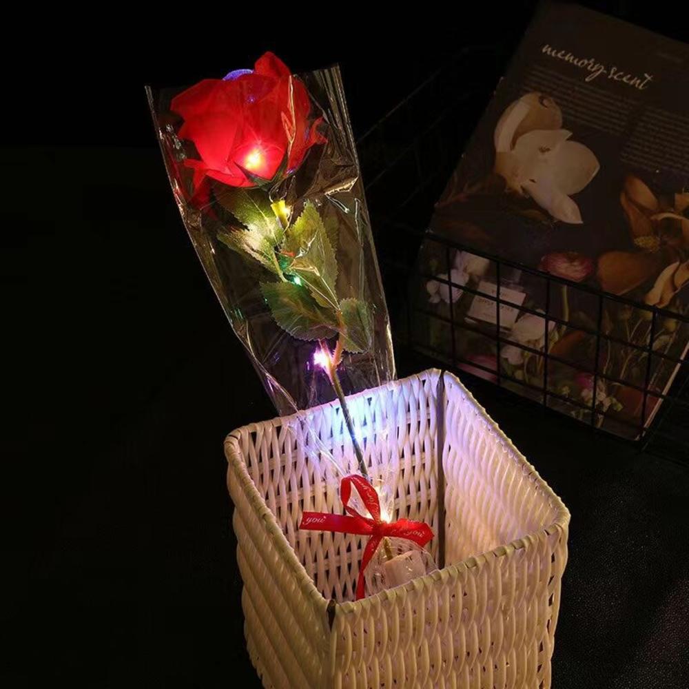 1Pc Valentine's Day 24K Aluminum Foil Rose Gold Rose Lasting Eternal Love Wedding Decoration Lover Lighting Rose: Burgundy