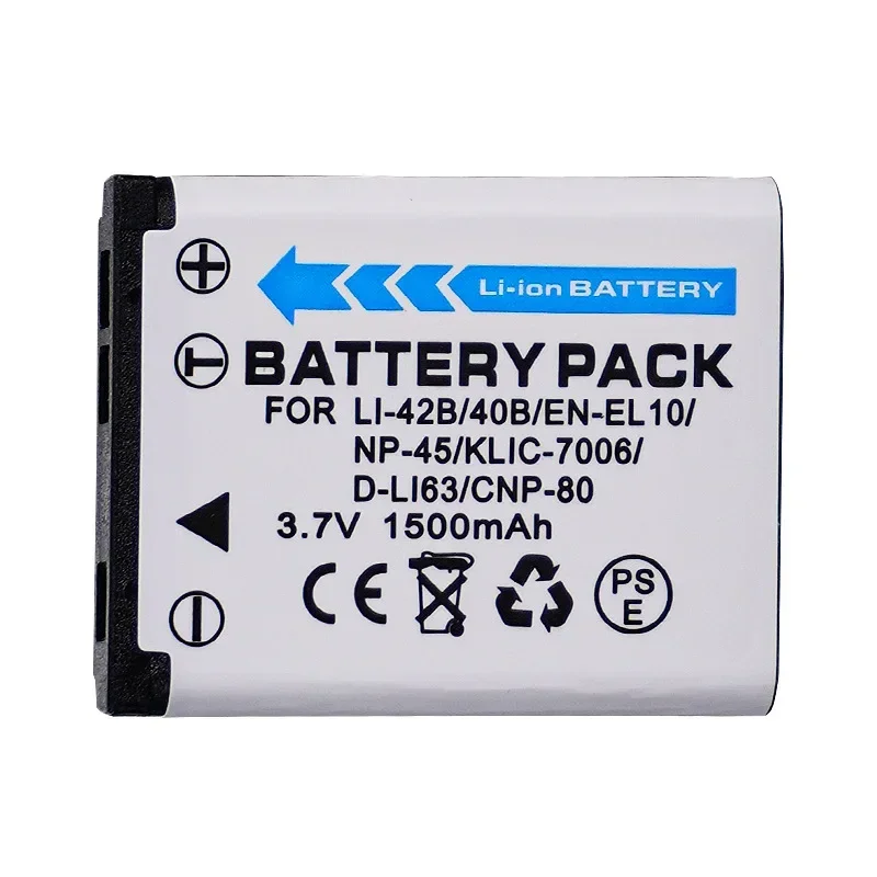 Batería de 3,7 V y 1500mAh, Cargador USB LCD para Fuji Li-40B NP45 NP 45 45B EN EL10 FUJIFILM NP 45a, Li-42B Li 40B NP-45 Li 42B: Otros