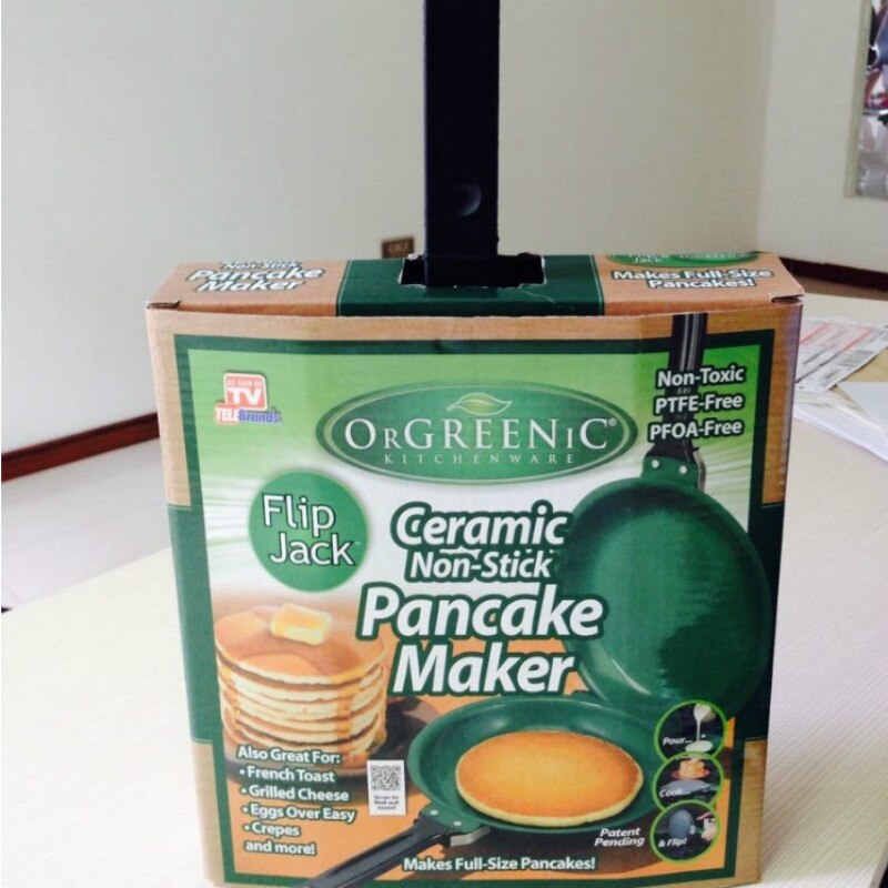 DIY Non-Stick Flip Pan, Double Sided Pancake Maker Omelette Pan Healthy Frying Pan General Use for Gas and Induction Cooker