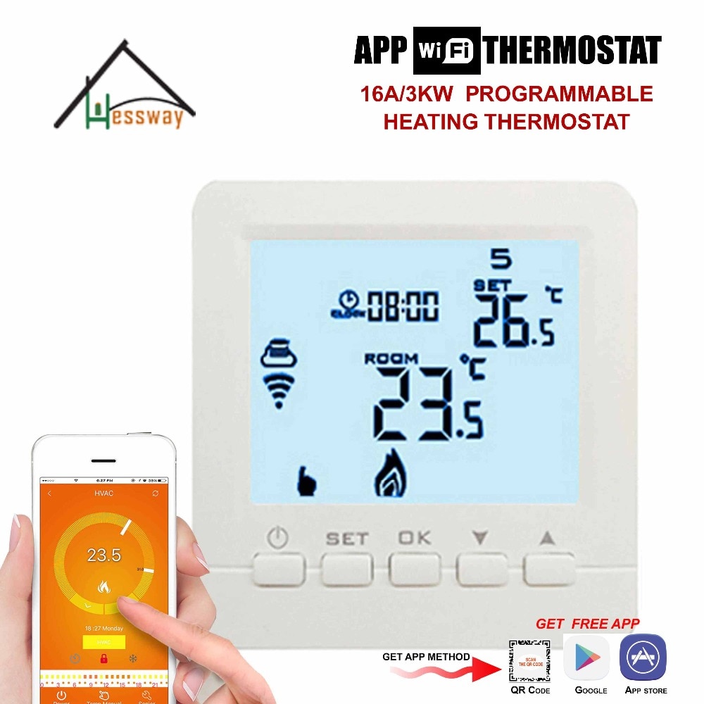 16A 3KW APP IOS Android floor heating thermostat wifi controller for Electric Underfloor Heating Film