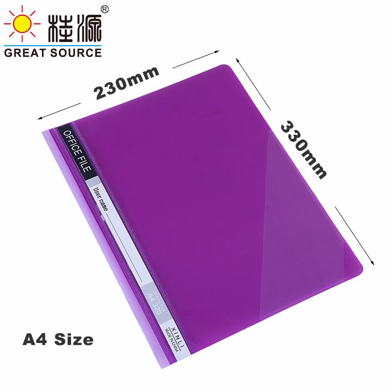 F/C Report Folder 2 Holes Clip Folder Clear Cover W250*L345mm (9.85" * 13.58")(36PCS)
