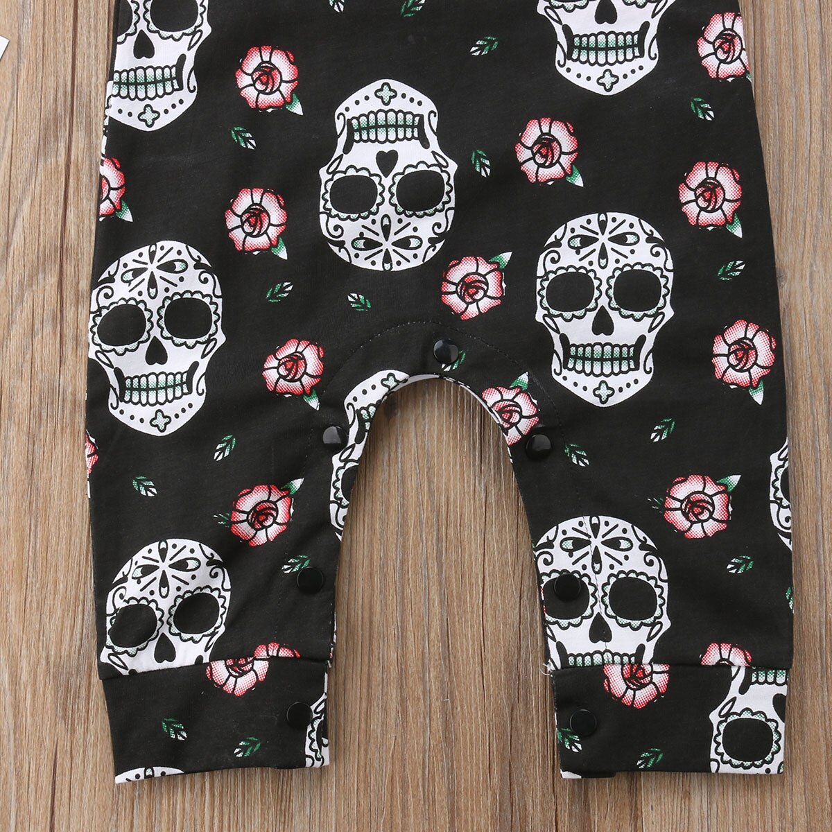 Brand Halloween Casual Infant Baby Boy Girl Skull Romper Sleeveless Pattern Black Cotton Jumpsuit Romper+Headband 0-18M