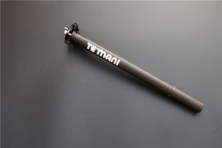 TEMANI Full Carbon Fiber Bicycle Seatpost MTB/Road Bike SeatPost Offset 20 degrees Bicycle parts 25.4/.27.2/30.8/31.6*350/400mm