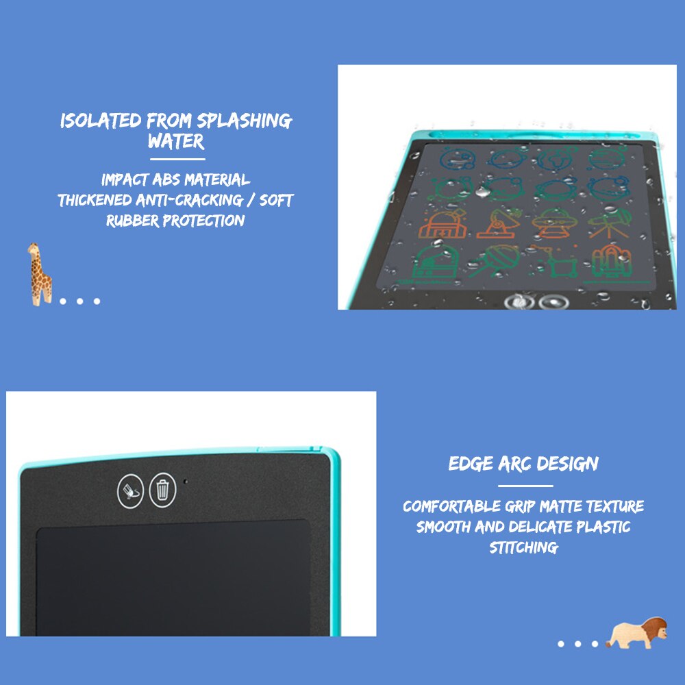 Effacement partiel 8.5 pouces LCD écriture tablette Graffiti planche à dessin tablettes numériques avec batterie couleur stylo enfants coffre-fort léger