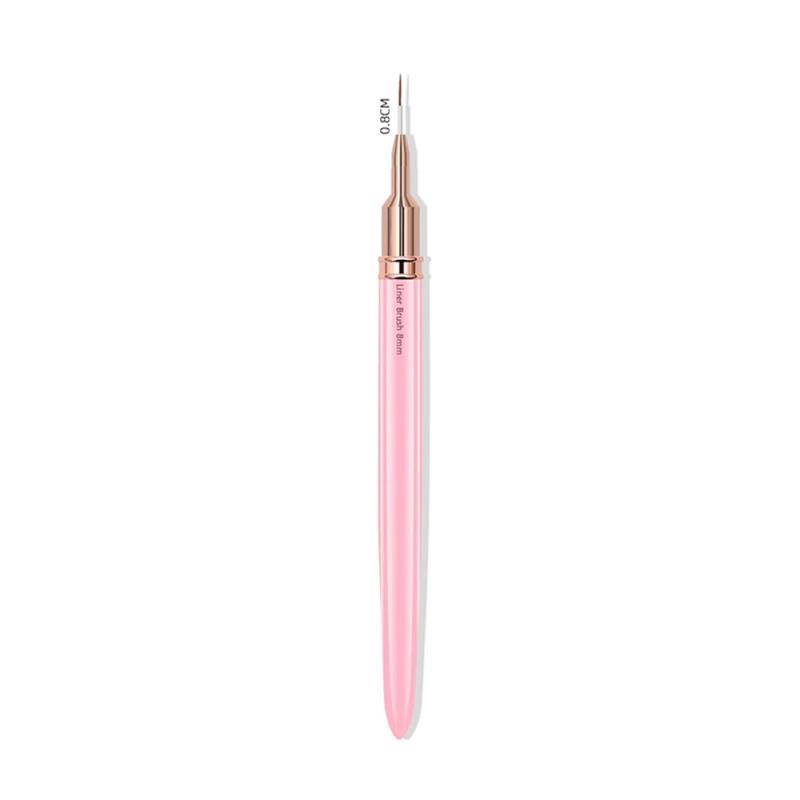Nagel Kunst Pinsel mit Leopardenmuster, Doppelkopf, Nagel Kunst Liner Pinsel, Streifen, Zeichnen, Malen, Nageldesign-Pinsel, längliche Einzelheiten: Schokolade
