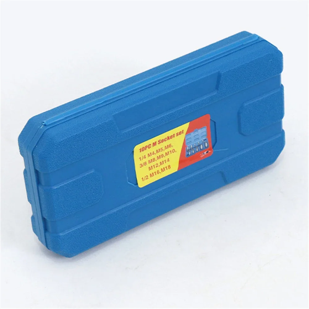 10 Pcs XZN 12 Point Triple Square Spline Bit Socket Set Tamper Proof with Case Automotive Tool Kit