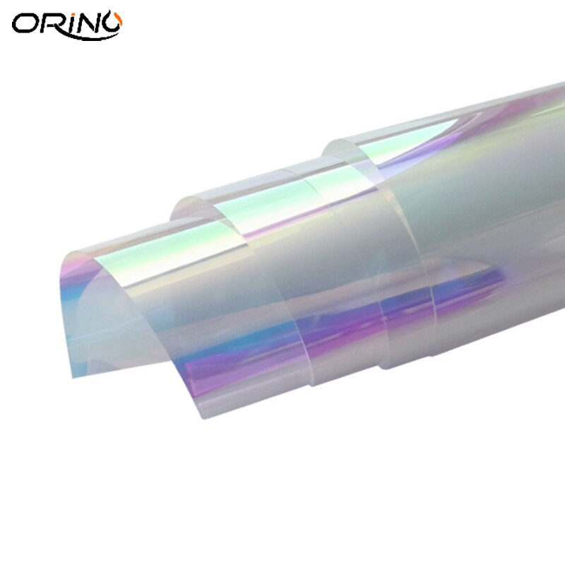 50cmx500cm Holographic Rainbow Window Film Decoration Self-adhesive Sticker Window Tint For Home and Office
