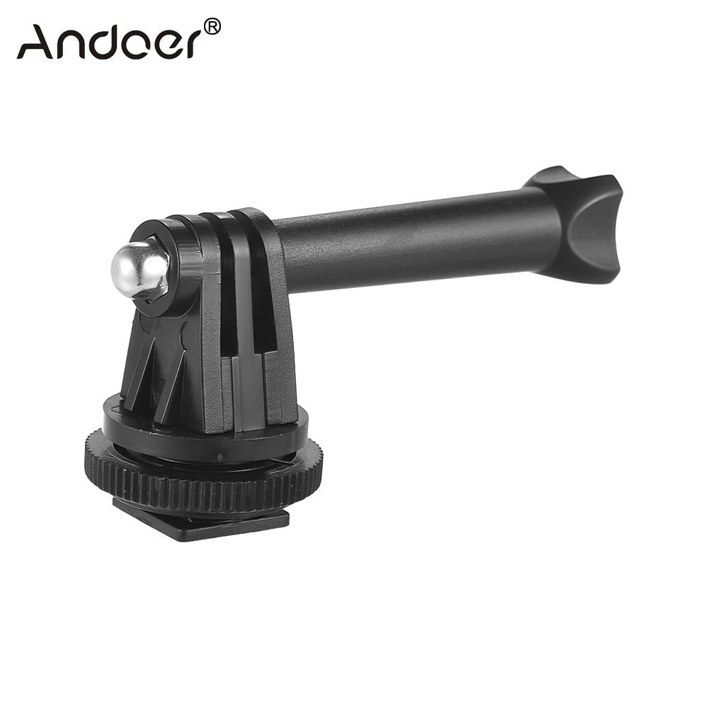 Andoer Shoe Mount Adapter Statief Schroef Om Actie Camera Flash Voor Gopro Hero Andoer Led Ring Licht Voor Dslr camera
