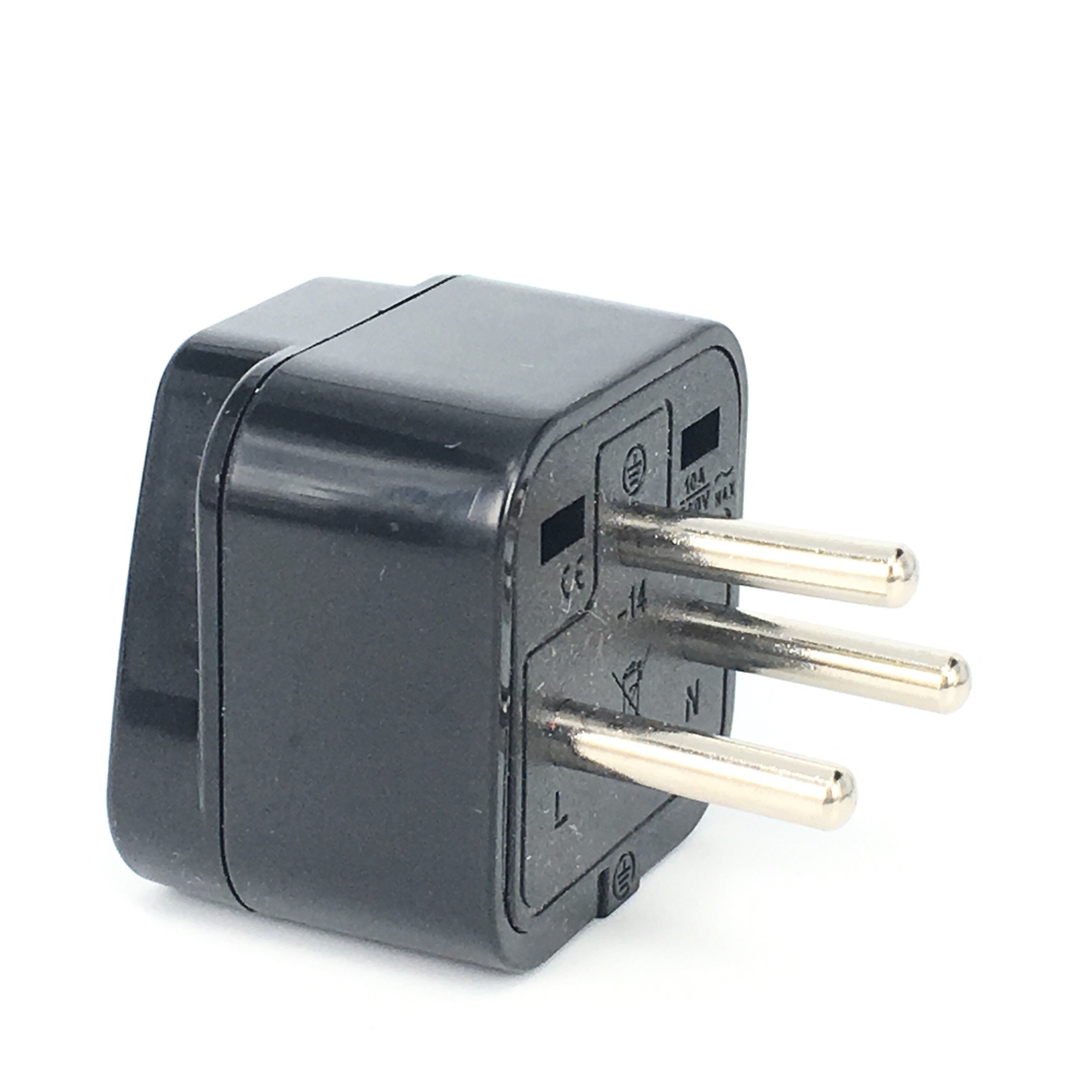 Universal Israe IL Plug Adapter 3 Pin EU Euro AU US UK To Israel Travel Adapter Electric Power Cord Charger Socket Outlet 10A: black