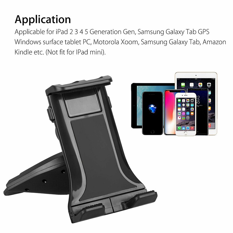 Universele 4 - 12 Inch Tablet Houder Auto Cd Slot Tablet Beugel Mobiele Telefoon Houder Stand Draaibare Voor Ipad samsung Pad
