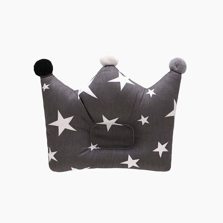 Dégagement tête Protection coussin oreiller -né bébé oreillers coton couronne enfants oreiller soutien Concave sommeil positionneur: Gray star B