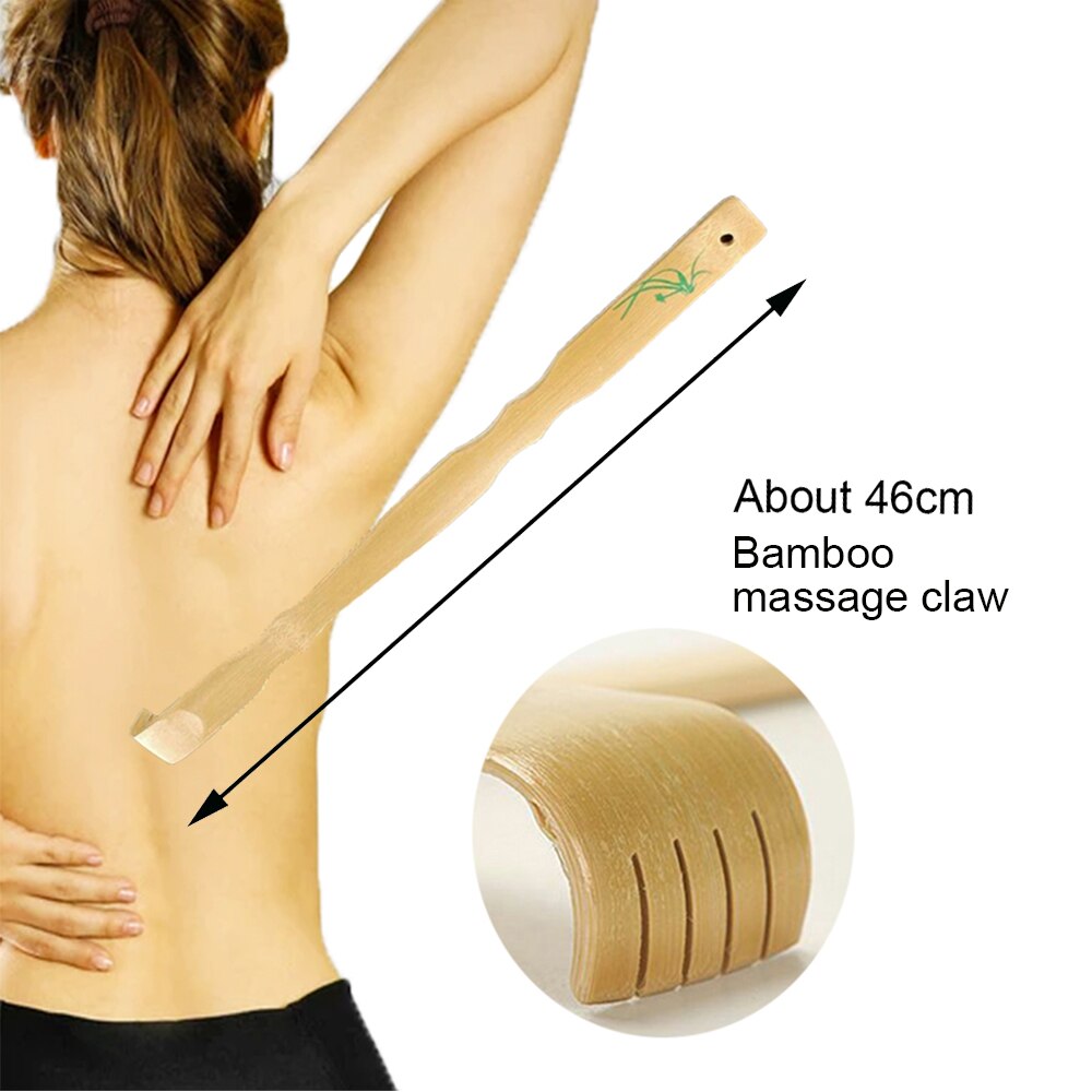 Massageador muscular de bambu natural, acessório de massagem gua sha para massagear as pernas e alívio da fadiga, para cuidados com a saúde: Bamboo massage claw