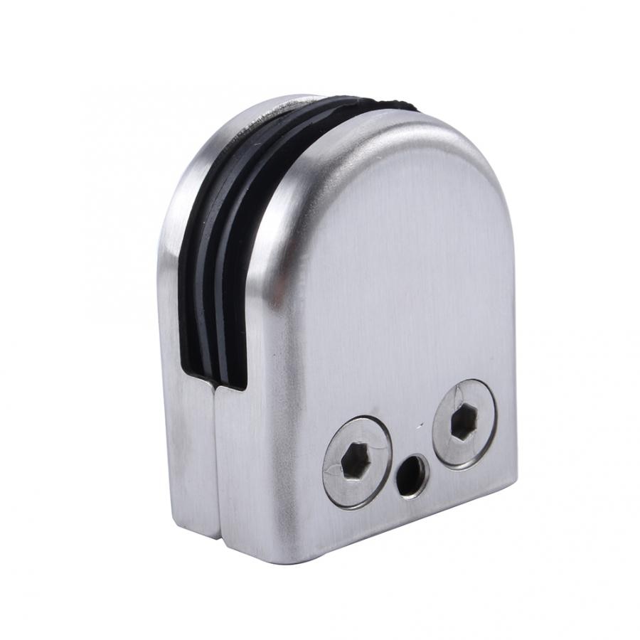 Stainless Steel Glass Clamp 1Pc/4Pc Flat Round Holder Glass Clamp Bracket for Balustrade glass bracket