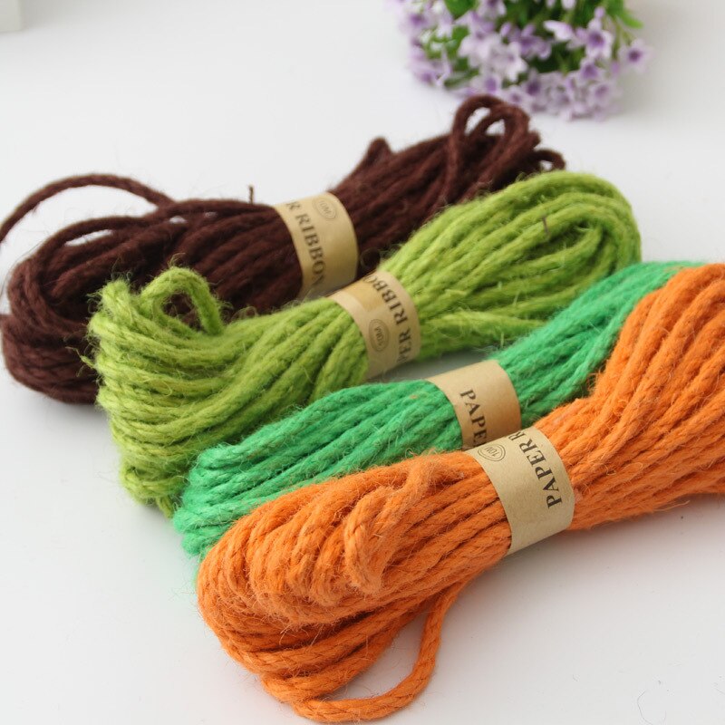 6mm naturalna juta sznurka pasek z juty liny konopne strona sznureczki do pakowania prezentów ślubnych nici DIY Craft wykonany ręcznie dekoracyjny Pet drapanie
