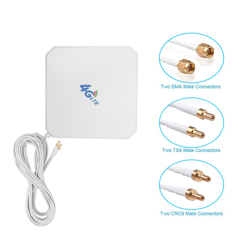 Antena 4G 35dBi LTE, 2 x SMA macho/2 x CRC9/2 x TS9, conector para módem 4G, adaptador de Router, Conector de Panel de señal, antena