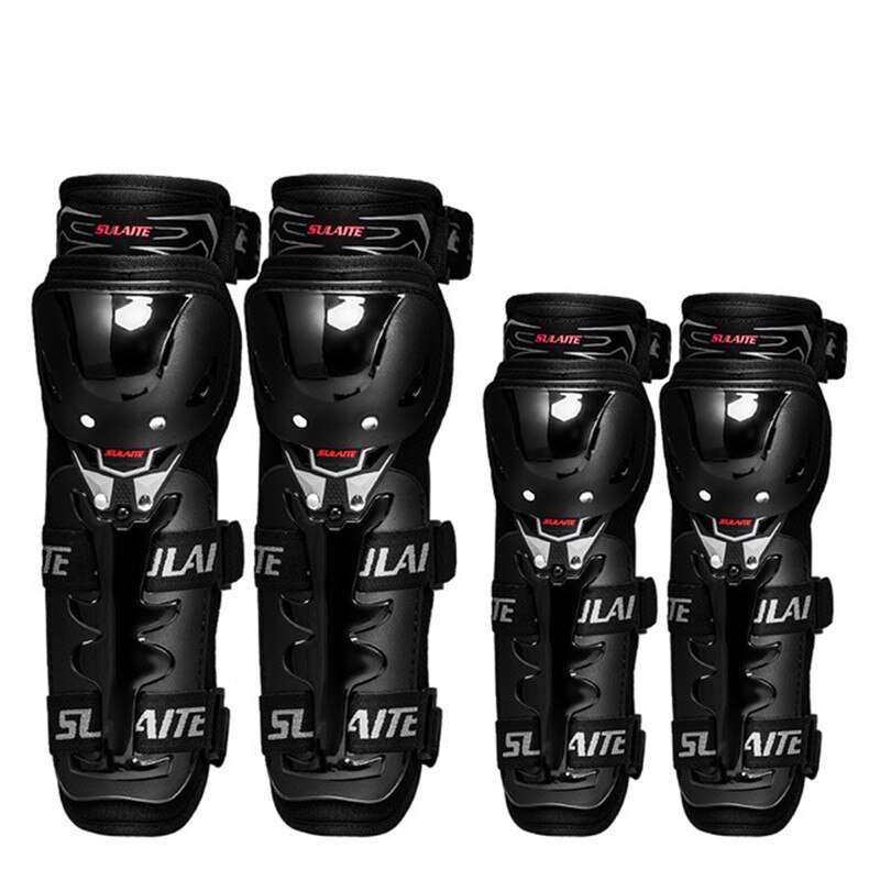 SULAITE 4Pcs Motorcycle Knee Elbow Pads Motocross Knee Protectors Shin Guards Protective Gears for Skiing Skating Racing Riding: knee and Elbow