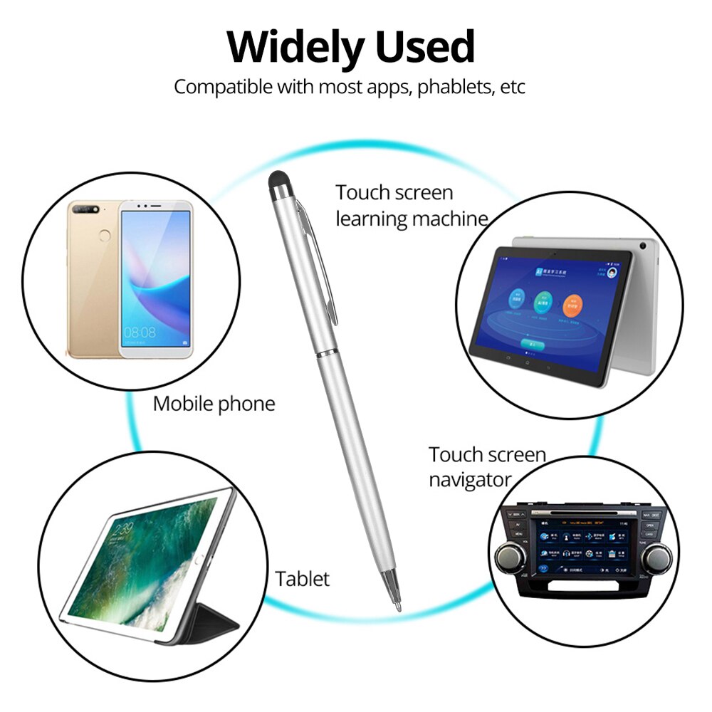 Touchscreen Pen Balpen Tweeërlei Gebruik Stylus Schrijven Levert Mobiele Telefoon Universele Mini Tool Voor Iphone Ipad Pen Balpen Sal