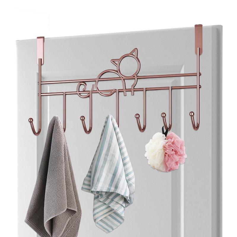 Hooks Over The Door Home Bathroom Organizer Rack Clothes Coat Hat Towel Hanger Bathroom Kitchen Accessories Holder Door Hang