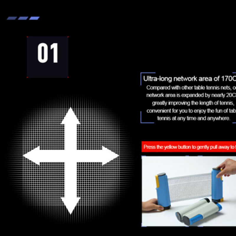 Portable Table Tennis Net, Retractable Table Tennis Net Frame, Suitable For Any Non-slip Table Tennis Net Used Anywhere