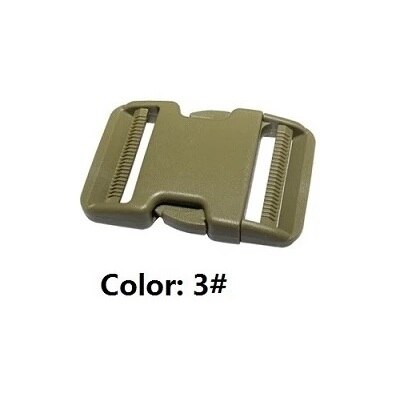 Boucle en plastique de 2 pouces (50mm) à Double réglage, clip de sangle en plastique pour bagages, boucle de ceinture plate à dégagement rapide 5: 25mm / Color 03