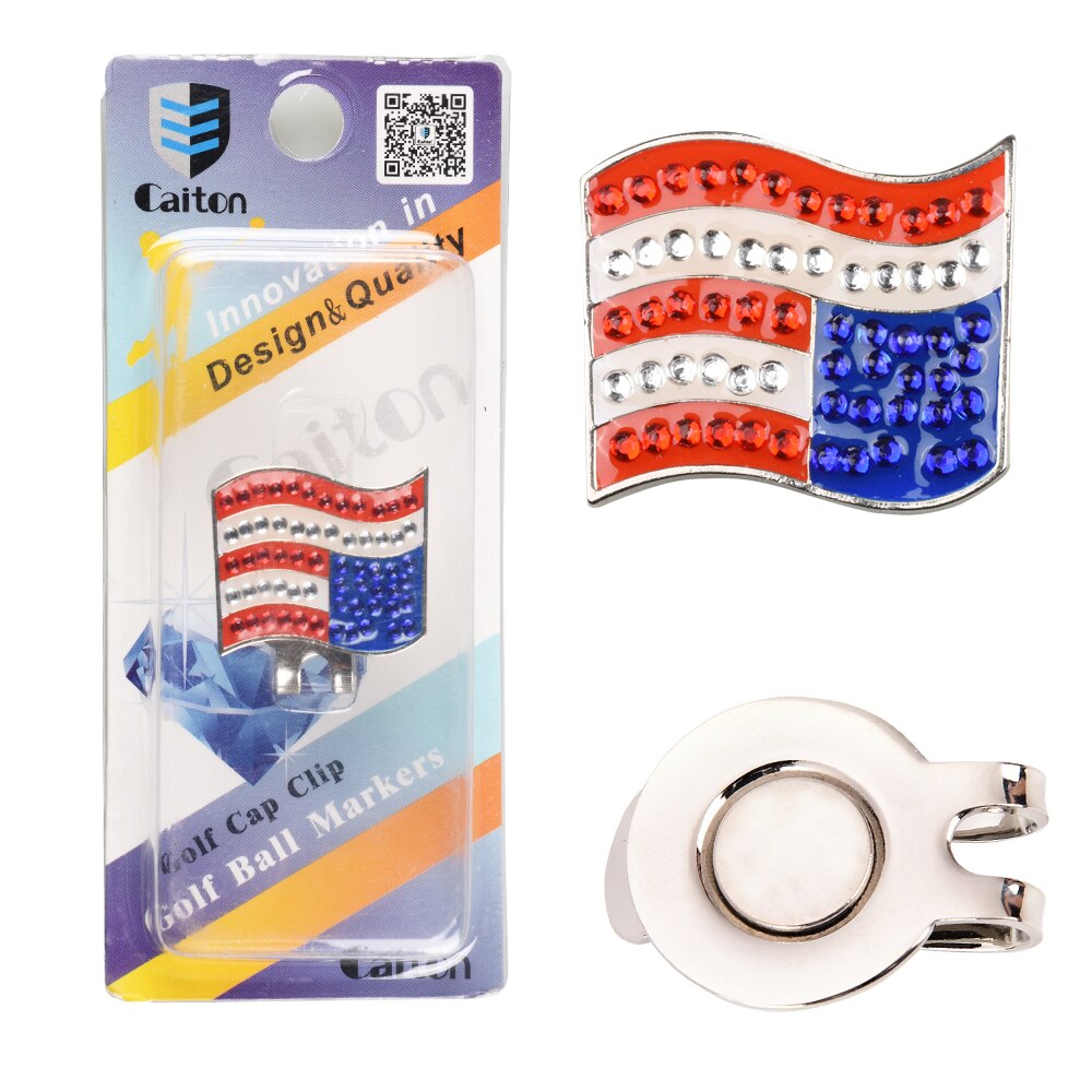 1Pcs Golf Ball Mark+Golf Hat Clip Magnetic Alloy marker golf accessories Golf Cap Clips Golf Training Aids: 15