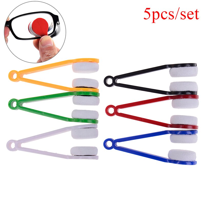 5PC/set Microfiber Clean Brush Glasses Cleaner Brush Mini Sun Glasses Eyeglass Microfiber Brush Cleaner Cleaning Spectacles Tool