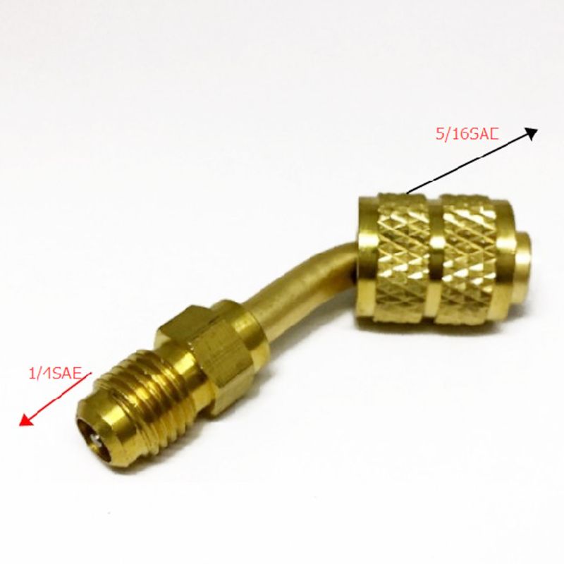 1pc kanaalloze mini-split systeem oplaad vacuümpoort adapter 5/16 vrouwelijk ,1/4 mannelijk sae