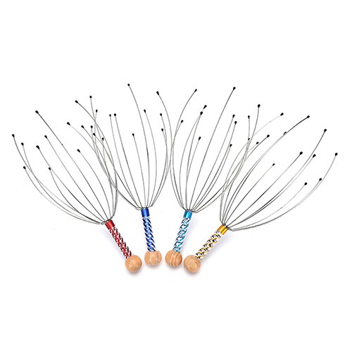 Rascador de espalda extensible telescópico práctico ajustable, Clip de bolígrafo de acero, tapón de columna vertebral, Kit de herramientas de maquillaje para masaje de arañazos de bolsillo: 4