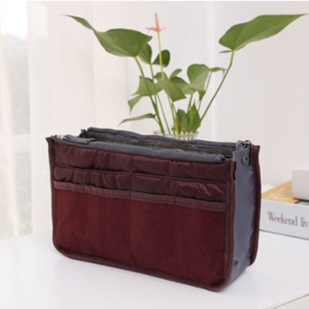 Makeup Bag Case Organizer Insert Bag Women Nylon Travel Handbag Large liner Lady Make up Cosmetic Bag Female Wash Toiletr: 10