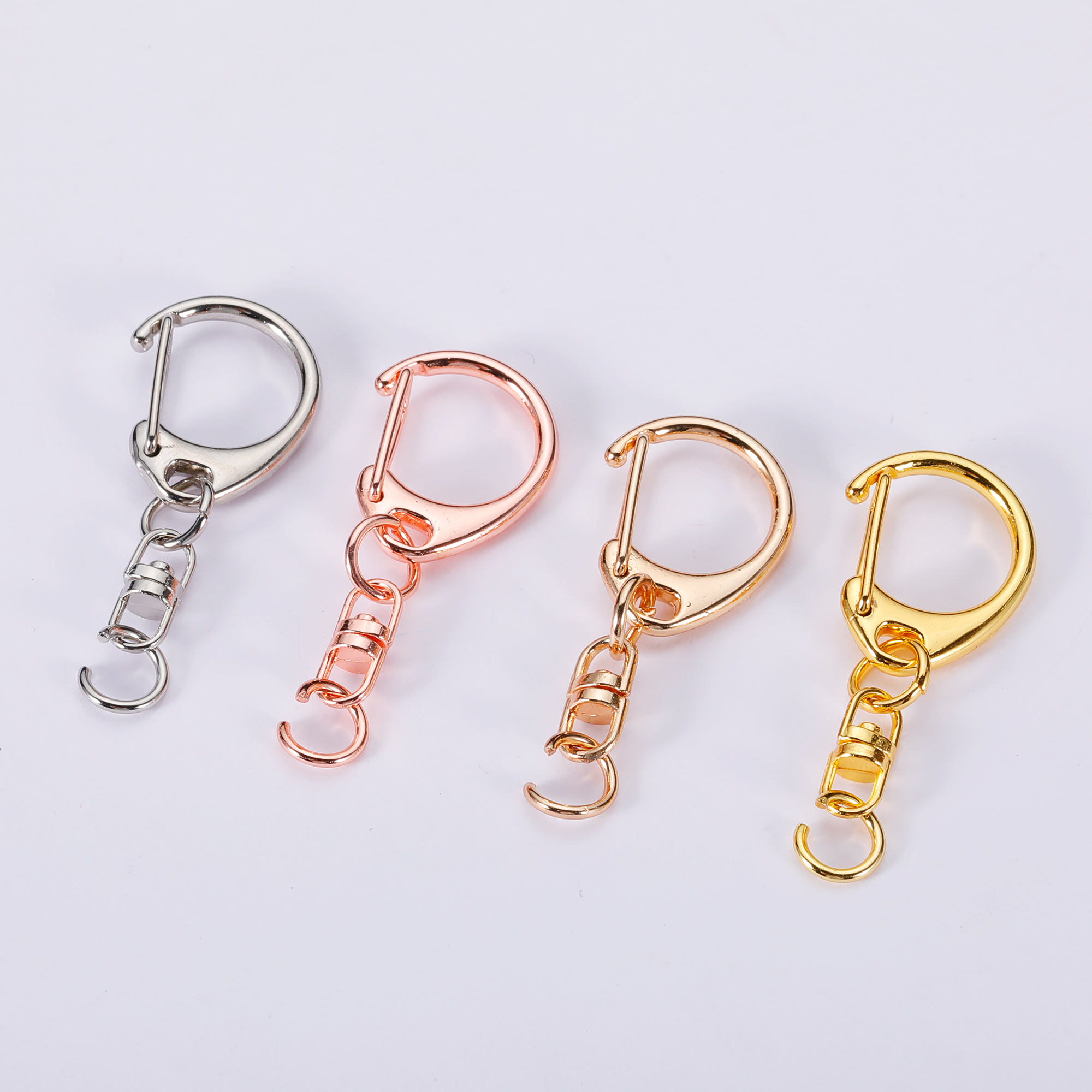 10 stuks C-gesp draaisluiting sleutelhanger 8 vorm sleutelhanger sleutelhanger ring metalen haken clip kleine sluitingen sieraden maken